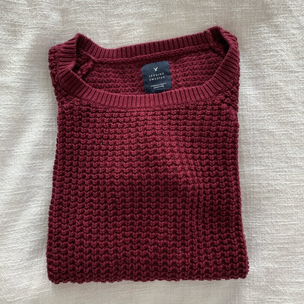 Burgundy American Eagle Sweater